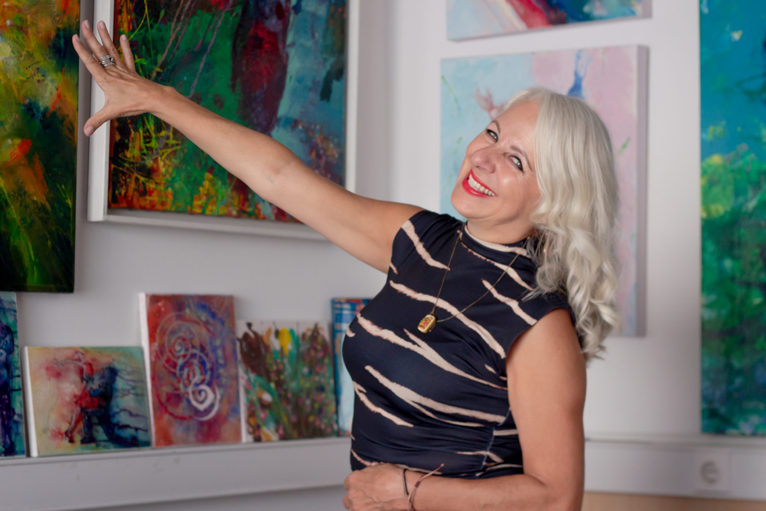 Slavica showing paintings