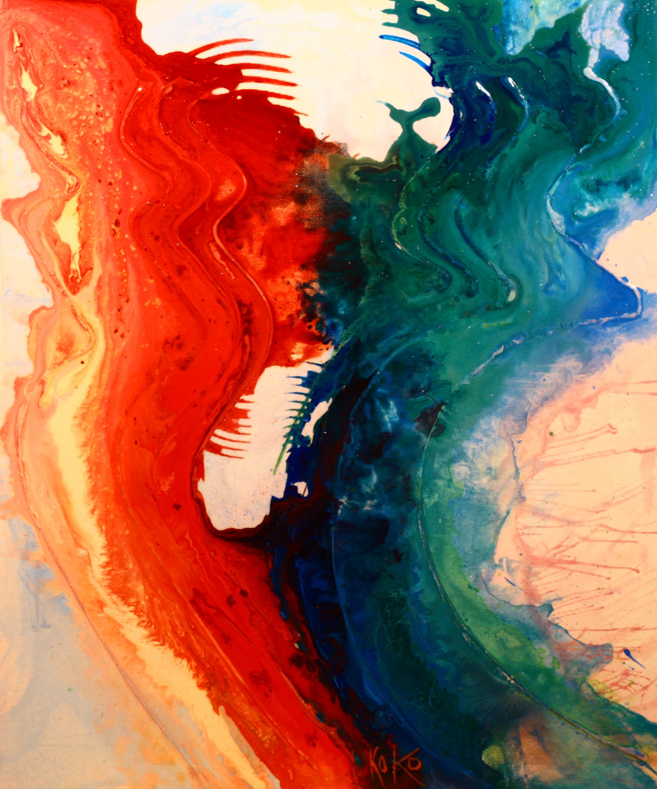 Painting Moon River Abstract